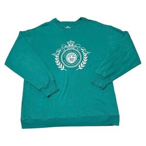 Hollister Womens Y2K‎ Crest Logo Sweater Oversized S Preppy Academic Colorful